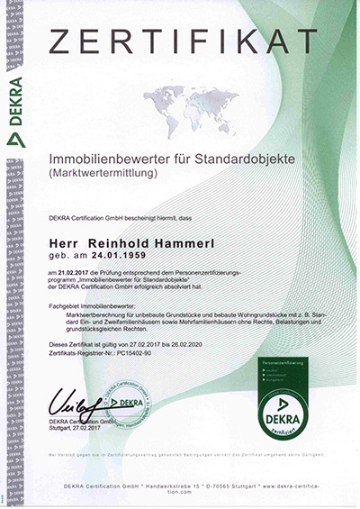 Zertifikat - DEKRA